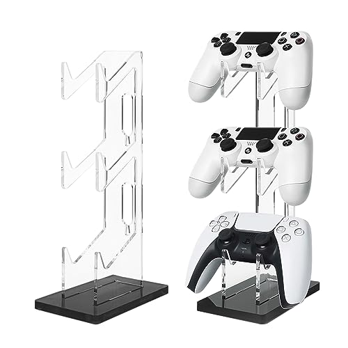 Nizirioo Controller Halter Controller Ständer: 3 Etagen Universal Controller Halterung & Headset Halter für Xbox Series, PS4, PS5, PS3, 4-In-1 Schreibtisch Zubehör PS4 Charger Zubehör