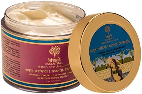 Khadi Essentials Kumkumadi Body Butter for Women & Men with Kumkumadi & Shea Butter For Dry Skin & All Skin Type, Sulphate And Paraben Free - 100gm