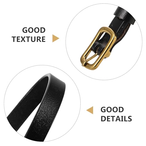 SAFIGLE Women Thin Belt: Adjustable PU Waist Belt Minimalist Thin Strap with Buckle for Ladies Jeans Dresses Pants for Daily Wear3