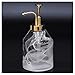Seifenspender aus Glas für Küchen- und Badezimmerarbeitsplatte, goldene Pumpe, nachfüllbare Spülmittel, Handseife, Lotion, eleganter Stil für Zuhause, Büro, Luxushotel