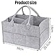 Baby Windel Caddy Organizer,Wickeltisch Organizer,Windel Filztasche,Tragbarer Wickelorganizer,Baby Aufbewahrungskorb,mit Fächern,für Wickelkommode,Windel,Feuchttücher und Babysachen,Grau