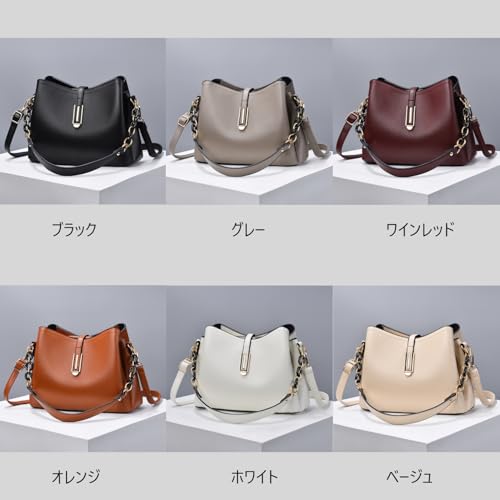 Welltude ショルダーバッグ レディース ハンドバッグ 肩掛け 斜め掛け 2way 自立 ファスナー付き の商品画像 6