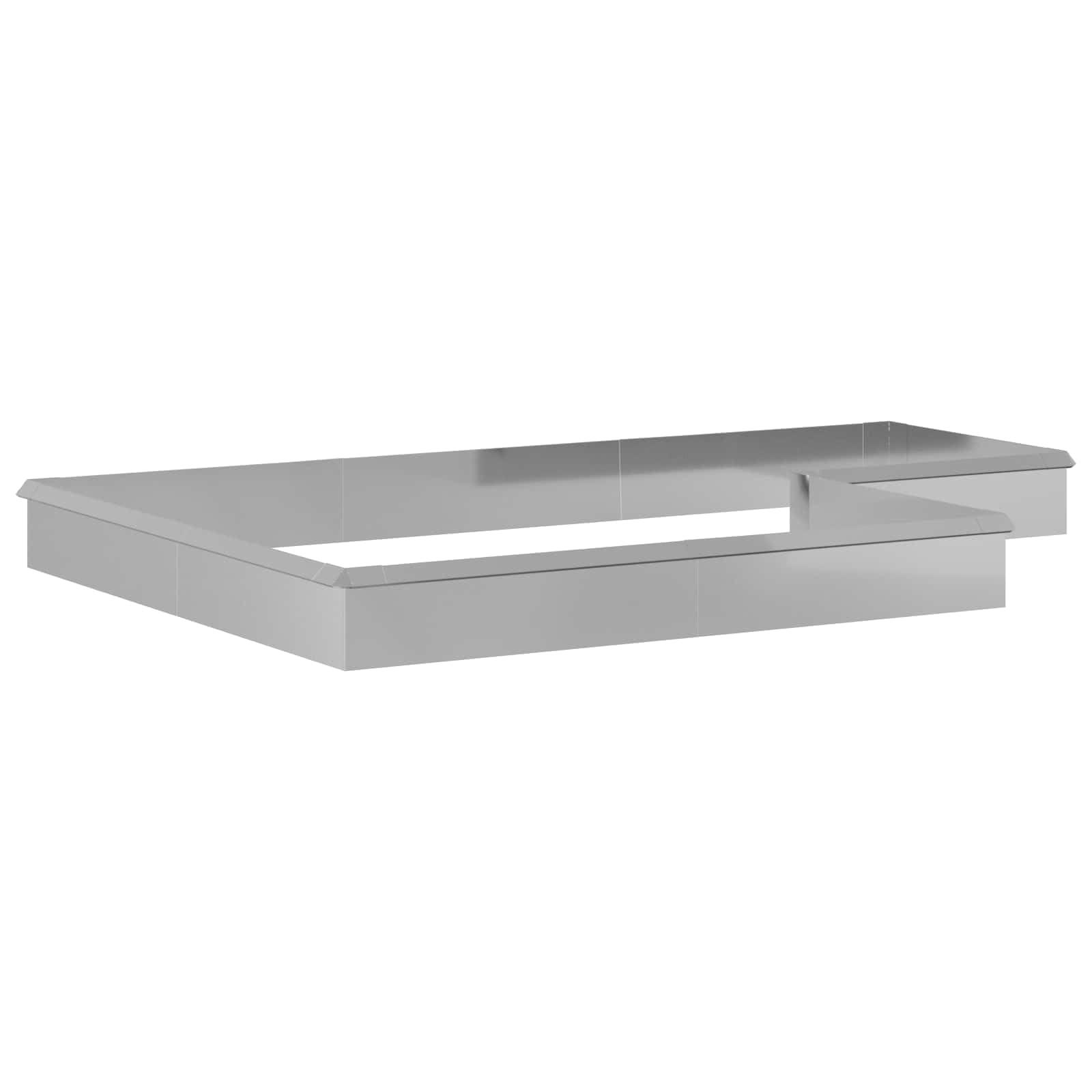 Schneckenzaun 16-teilig verzinkter Stahl silber, 100 x 3,5 x 25 cm, wetterfestes Stecksystem, flexible Beeteinfassung, Rasenkante und Beetumrandung für Garten, Terrasse und Landschaftsbau