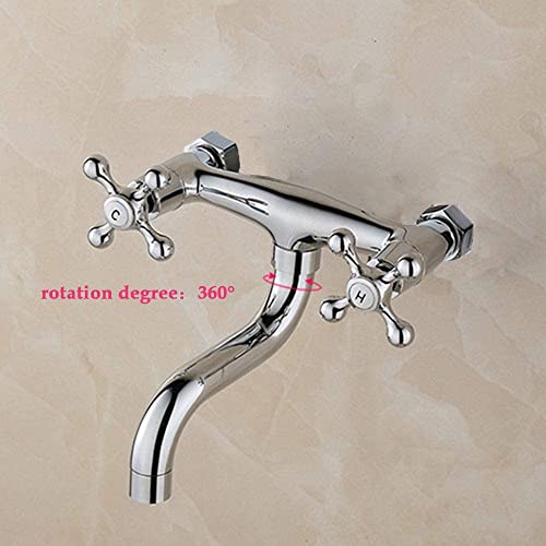 Robinet mural pour évier mitigeur encastrable eau chaude eau froide