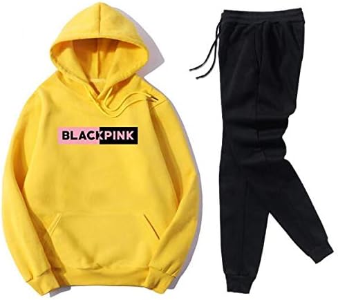 Amazon めのう韓国ファッション人気 Blackpink上下セットトレーナー服トップス 長袖シャツ Rose Lisa着用 ペア服演出衣装 コンサート 日常服 応援グッズ トレーナー パーカー 通販