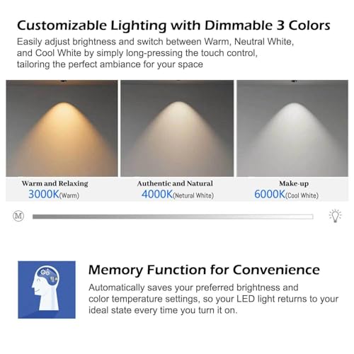 Miroir de salle de bain LED rétroéclairé 3 couleurs de haute qualité