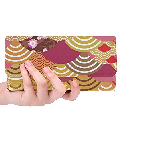 Preisvergleich Produktbild Einzigartige benutzerdefinierte Waage einfache Natur Frauen Trifold Wallet Lange Geldbörse Kreditkarteninhaber Fall Handtasche