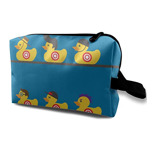 Preisvergleich Produktbild Gummi gelbe Ente personalisierte Make-up Reisetasche, Kosmetiktasche Bleistiftbeutel mit Reißverschluss