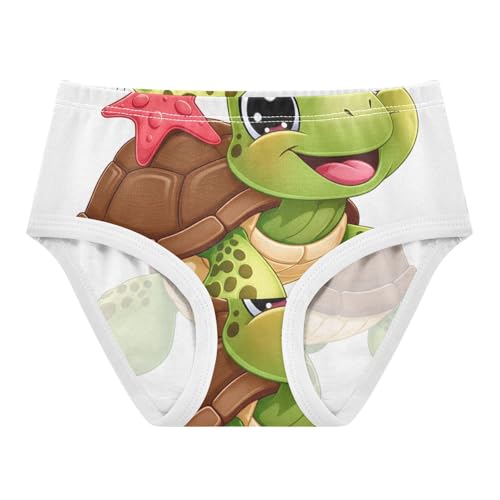 Funny Girls Underwear Toddlers 2t Cotton Little Girl Panties Cute Cartoon Sea Turtle Briefs Underpants