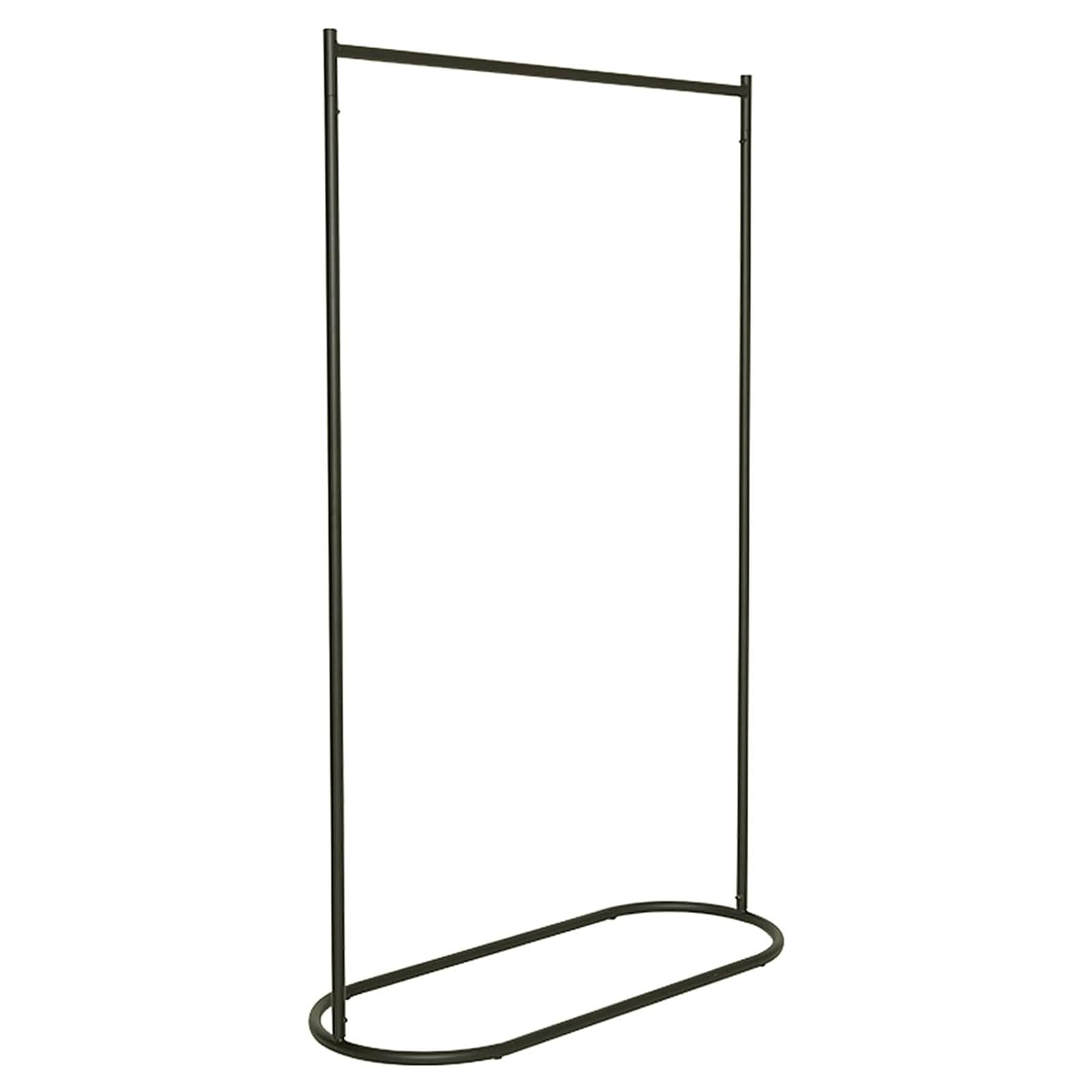 YNBSHGAA Black Metal Garment Rack Freestanding Clothing Display Stand Easy Assembly Clothes Hanging Rail for Hallway,size_name-80x40x150cm