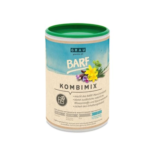GRAU - das Original - Barf-KombiMix, Komplettmischung zum BARFEN, natürliche Rundumversorgung, 1er Pack (1 x 400 g), Ergänzungsfuttermittel für Hunde