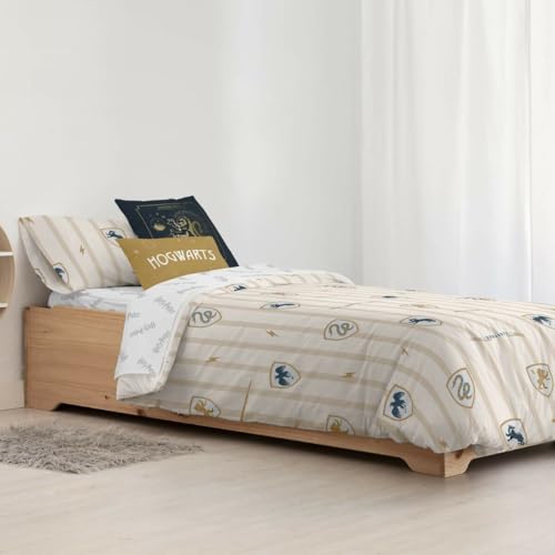 Housse de couette Hogwarts Classic 140x200 lit 80 parure lit coton enfant avec boutons