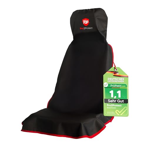 Pro2Protect (2X Test SEHR GUT) Auto Sitzbezüge, Sitzauflage, Sitzschoner, Autositzschoner, Autositzbezüge, Sitzbezug für Vordersitze, Autositzauflage Schonbezug Autositz vorne, Auto Innenraum Zubehör
