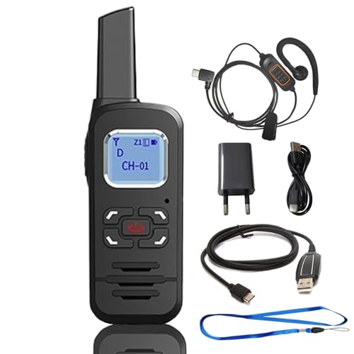 ELIDAIP F-710 Funkgerät Mini DMR Digital/Analog Dual-Mode Walkie Talkie,128 Kanäle PC-programmierbar, Ultraleicht (50g) mit LCD,1450mAh USB-C, Tragbar Funkgeräte für Sicherheit, Hotel,Outdoor,1 Stück
