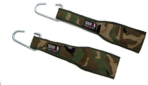 Ab Straps/Slings Shihan ARMY CAMO-ECLIPSE With HOOKS Standard AB-Crunch Sling AB Straps Weight Lifting Boxing Hanging Gym for Men/Women, AB Straps, Sling With Built-in Hook's Hanging Ab Straps Padded Elbow Supports Chinning Bar Attachment 17inch Long Straps