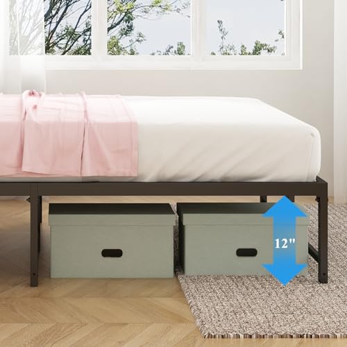 Estrutura de Cama Queen, Marco de Ferro/ 35 cm A*156 cm L*207 cm C, Base de Cama Resistente, Platafo