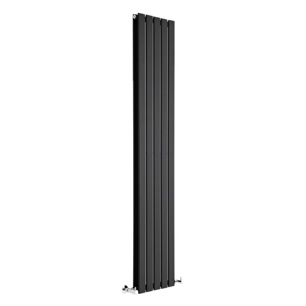 Milano Alpha Black Vertical Double Flat Panel Radiator - 1780mm x 350mm