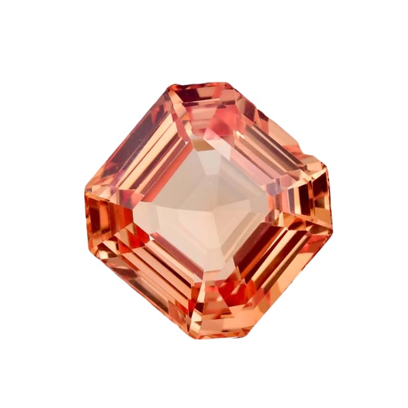 Saphir Padparadscha naturel octogone coupe Asscher pour bijou