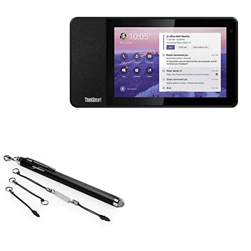 BoxWave Stylus Pen Compatible with Lenovo ThinkSmart View - EverTouch Capacitive Stylus, Fiber Tip Capacitive Stylus Pen for Lenovo ThinkSmart View - Jet Black