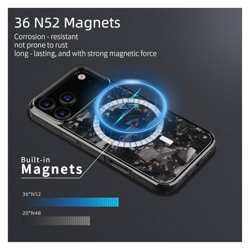 Coque iPhone 17 Pro fibre de carbone forgée MagSafe slim antichoc - 7