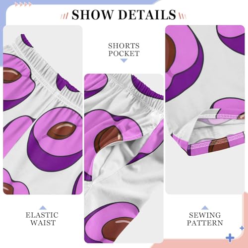 J JOYSAY Halved Plum Fruit Violet Pajamas Pants Soft Long Pajama Bottoms Lounge Sleep Pants Size S-XL4