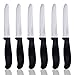 Produktbild GOURMEO 6er-Set Tafelmesser aus Edelstahl mit Wellenschliff und Kunststoff-Griff - Brotmesser, Frühstücksmesser, Küchenmesser