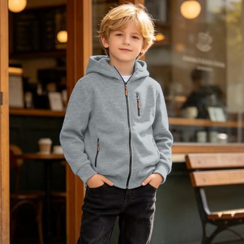 Boys Zip Up Hoodies Lightweight Jacket Kids Hooded Sweatshirt Size 10-12 - image 7