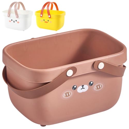 Cesta de baño portátil para organizar artículos de tocador en el hogar 2