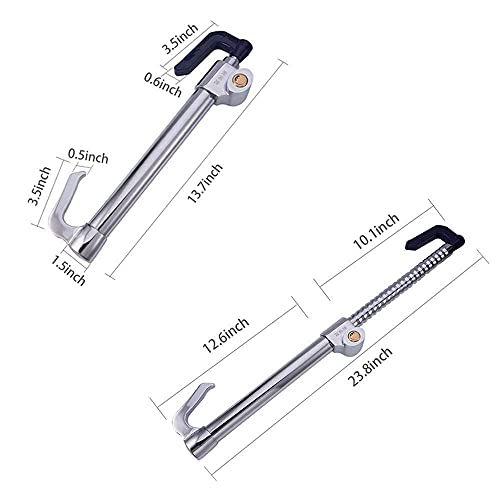 Blueshyhall Universal Pedal Lock Anti-Theft Extendable Double Hook Car Clutch Brake Lock - Thumbnail 3