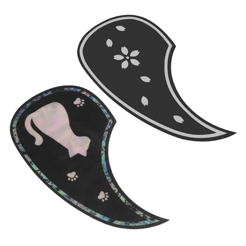 Toyvian 2個 アコースティックギター用耐久軽量ピックガード 民謡保護プレート 傷防止滑らか表面 シンプルデザイン ギターアクセサリー