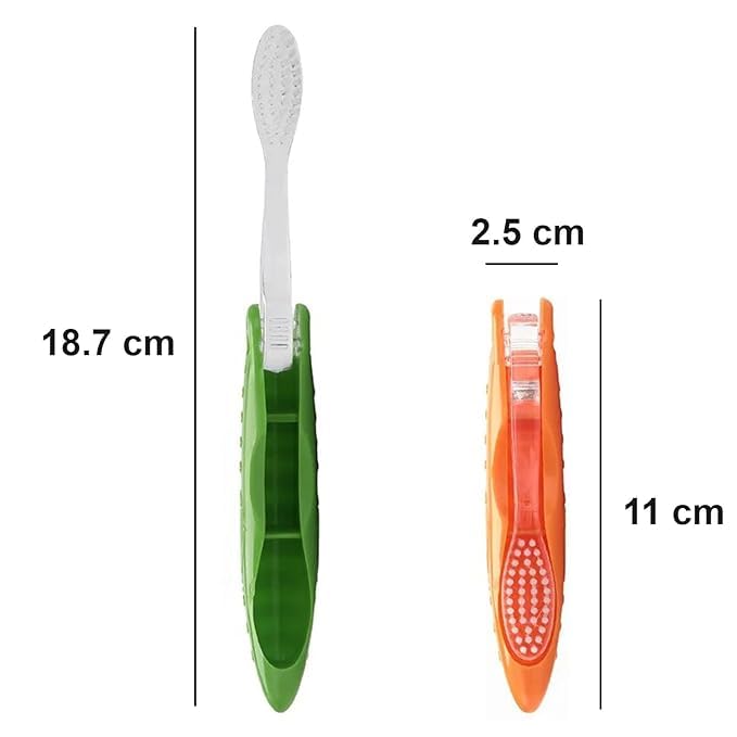 Xeerabdi Foldable Travel Toothbrush-Compact & Lightweight with Hygienic Case-Perfect for Business Trips,Travel Kits and Camping-Soft Bristles,BPA-Free (Pack of 1) 1