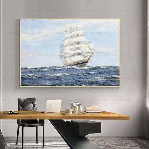 Tableau mural voilier moderne 90x120cm et affiches paysage marin