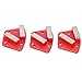 Trapezoid Diamond Grinding Shoes, 3Pcs Concrete Cutting 6‑Hole Straight Teeth Red 30# for Industry High Grinding Efficiency with Long Life, Low Noise