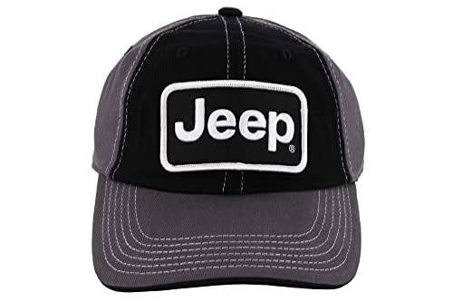 Jeep Premium Chino Twill Patch Hat - Black, Charcoal, White #TOP2