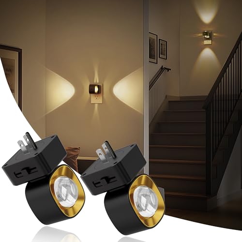 Image of JandCase Night Lights Plug into Wall,0-150LM Super Bright Automatic Night Light with Dusk to Dawn, 2 Pack 180 Rotatable Plug in LED Nightlight Soft Warm for Halloween Decoration, Children Room,Party