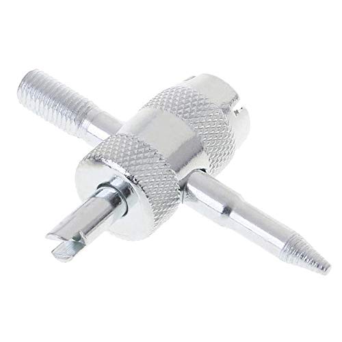 Osof 25Pcs Tyre Valve Stem Puller Tools Set - 10Pcs Tr412 Snap-In Valve Stems With 10Pcs Valve Stem Cores, 1Pcs 4-Way Valve Tool, 1Pcs Dual & 1Pcs Single Head Valve Core Remover Installer Tool #TOP2