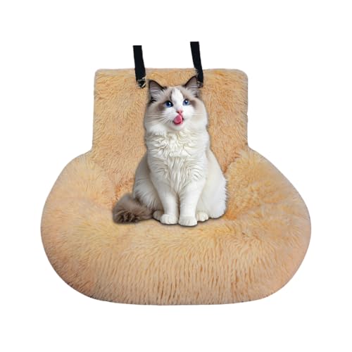 Seggiolino auto per cani di piccola taglia, seggiolino auto per cani,Morbido cucciolo seggiolino auto | Design antiscivolo e staccabile, accessori interni auto per visite veterinarie in movimento