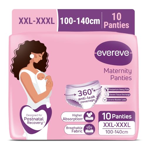 Evereve Maternity Period Panties for Women, (XXL-XXXL), 10 Pcs, P...