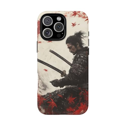 Coque iPhone 16 Pro Max résistante Samouraï protège des rayures avec style mat unique