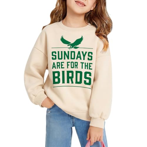 Image of Boys Girls Football Sweatshirt Vintage Bird Graphic Pullover Tops 5-14Y