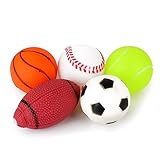 Balls for Dogs Squeak, Segarty 5 Packs 2.5 inch Squeaky Interactive Pet Toy Balls, Bounce Football, Basketball, Rugby, Tennis and Golf for Puppy Small Medium Dogs Pet Indoor & Outdoor Exercise