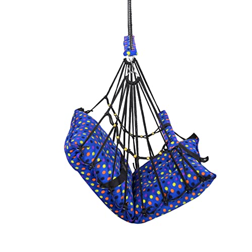 Image of Cotton Swing Chair for Kids Baby's Children Folding and Washable1-3 Years with Safety Belt /Home,Garden Jhula for Babies|Swing for Kids | Seat and Back Side 16x16 inch