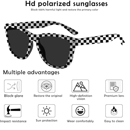 Classic Polarized Square Sunglasses for Trendy Cute Women with UV Protection,Classic Sunglasses for Woman,Men,Girls3