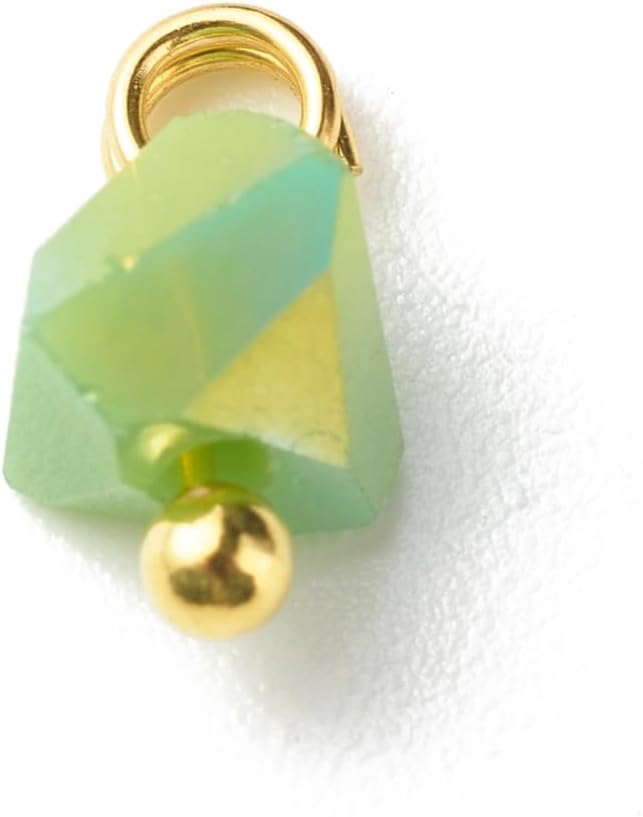 100Pcs Glass Triangle Dangle Charms Crystal Geometric Pendants for Jewelry Making Bracelet Necklace Crafting - Image 2