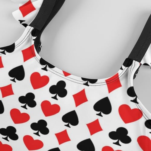 Image of Girls One Piece Swimsuit Polka Dots Ruffles Swimwear Bathing Suits 3-12 Years