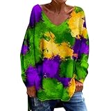 Hauts grande taille pour femmes, couleur unie, manches longues, dos plissé, tuniques plissées avec col en V, hauts évasés, décor à boutons, hauts pour femmes, près de la hanche