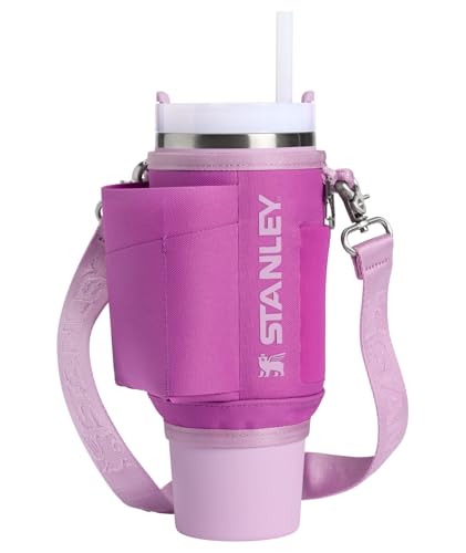 STANLEY All Day Quencher Carry All for 30 oz Tumbler with Handle | Crossbody Bag with Phone Holder Pocket Card Sleeve & Detachable Strap | Water Bottle Carrier Bag | BPA-Free | Dark Blossom