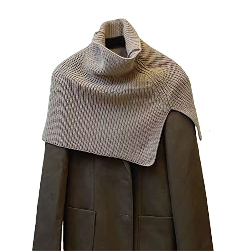 Muineobuka Women Winter Ribbed Knit Neck Warmer Thicken Circle Loop Scarf High Neck Dickie Collar4