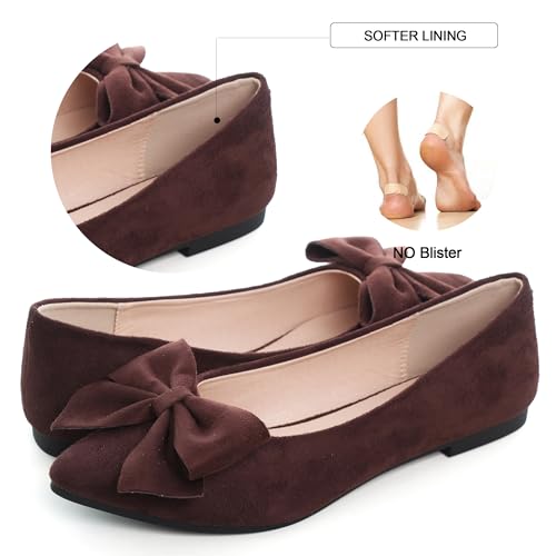 Image of Dear Time Women's Ballet Flats Dress Ballet Shoes Slip on for Office Work Comfortable Shoes