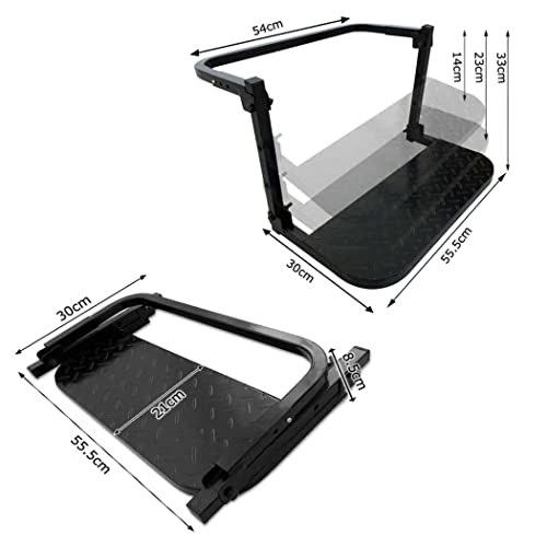 Marchepied de roue pliable idéal pour installer un coffre de toit de SUV